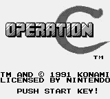 Operation C Title Screen